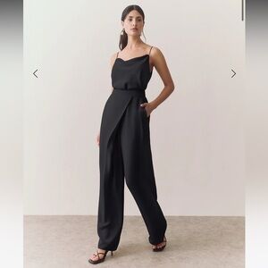 NWT Cuyana Silk Overlay Pants, sz L